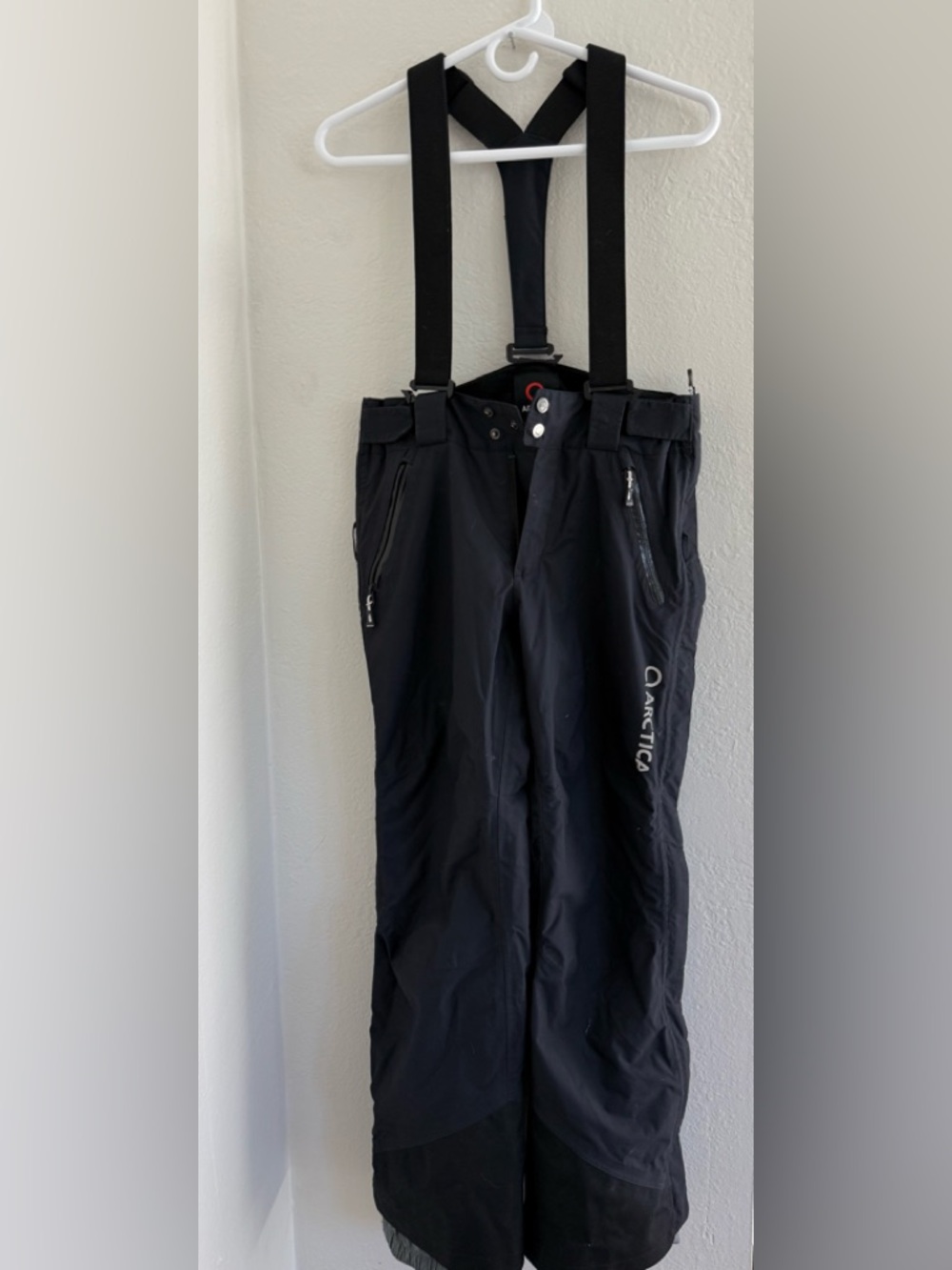 Arctica black snow pants adult extra small. With suspenders.